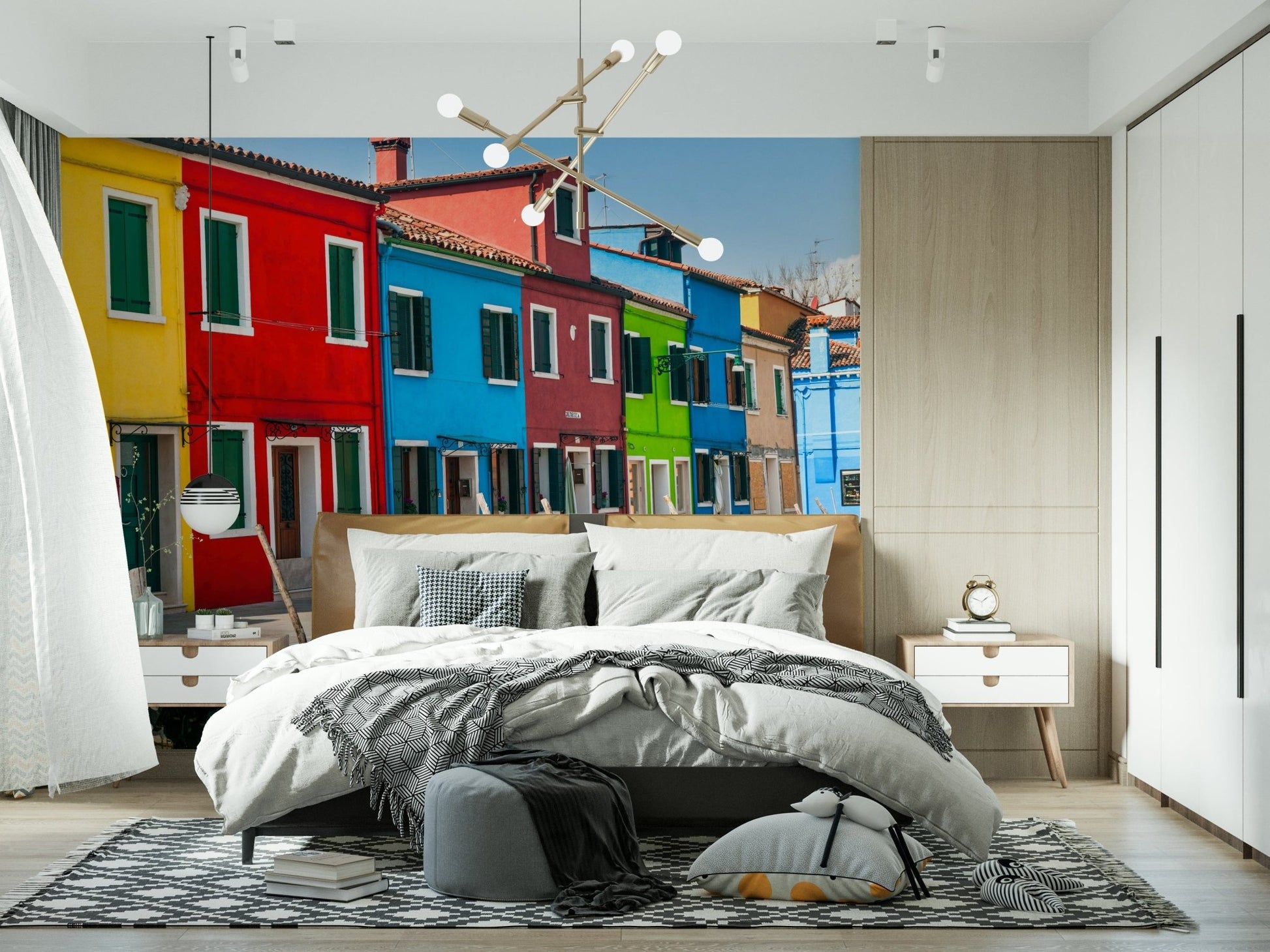 Multicolored Burano Wall Mural