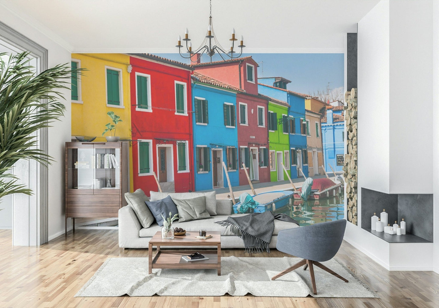 Multicolored Burano Wall Mural