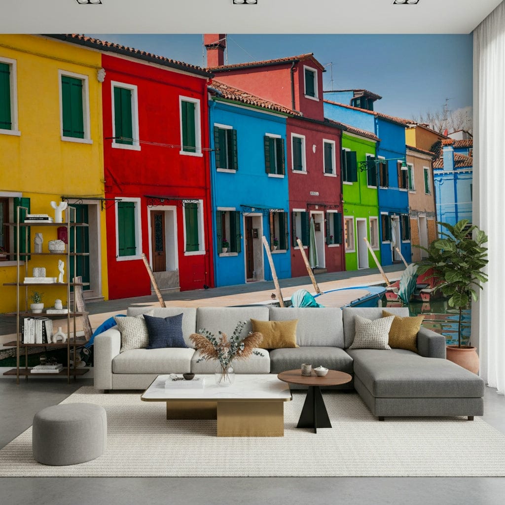Multicolored Burano Wall Mural