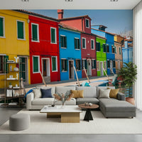 Multicolored Burano Wall Mural