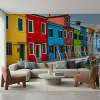 Multicolored Burano Wall Mural