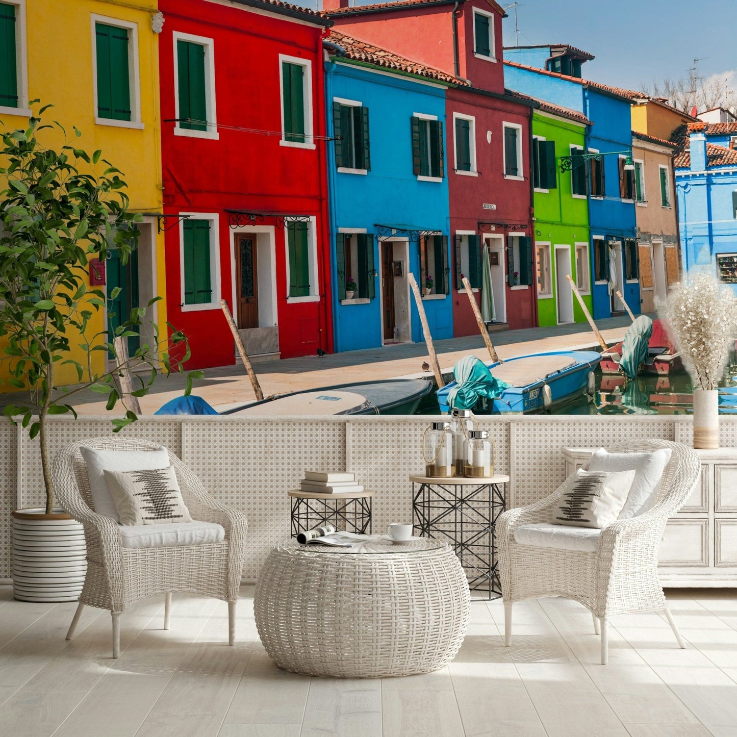 Multicolored Burano Wall Mural