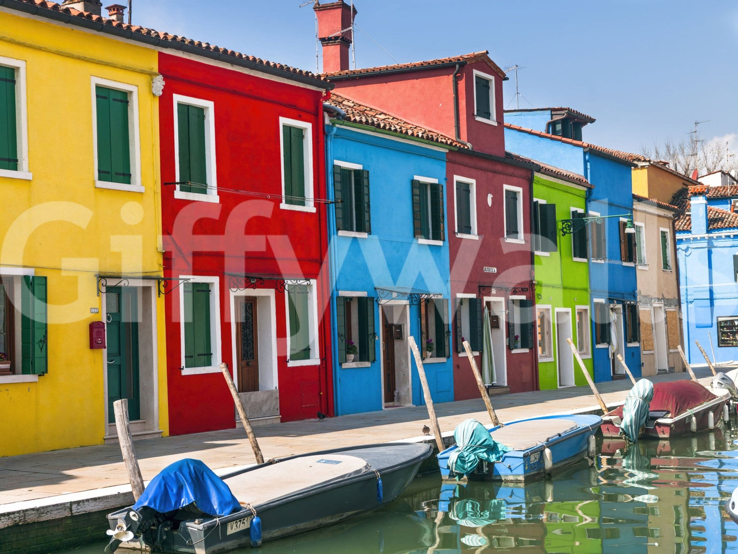 Multicolored Burano Wall Mural
