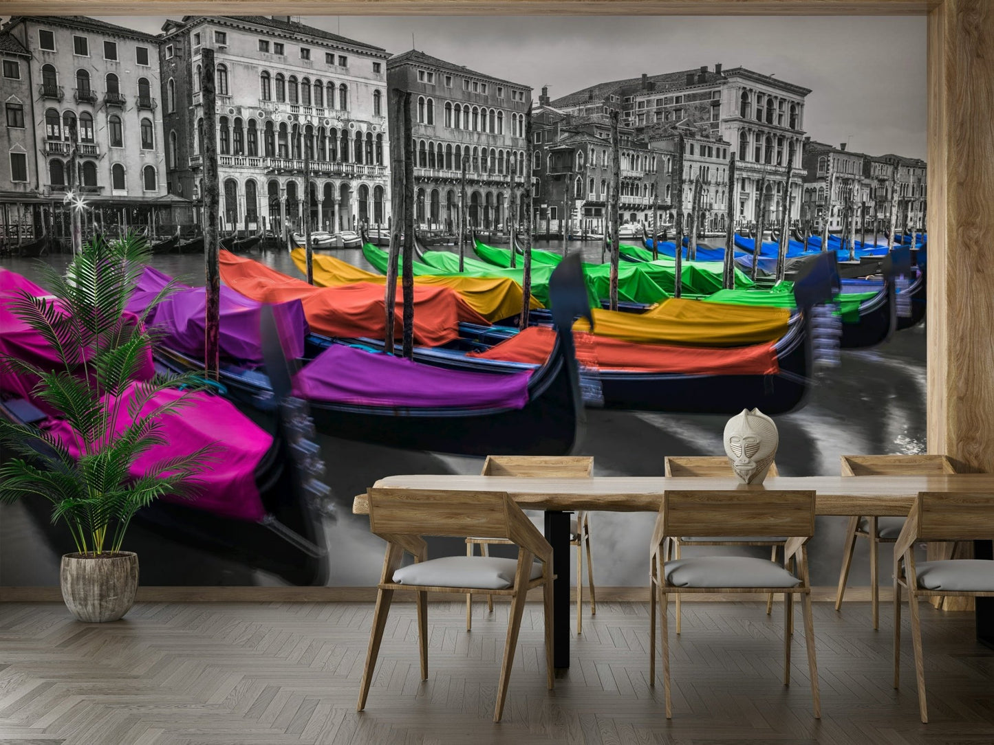Venice cityscape mural in vibrant colors for any room

