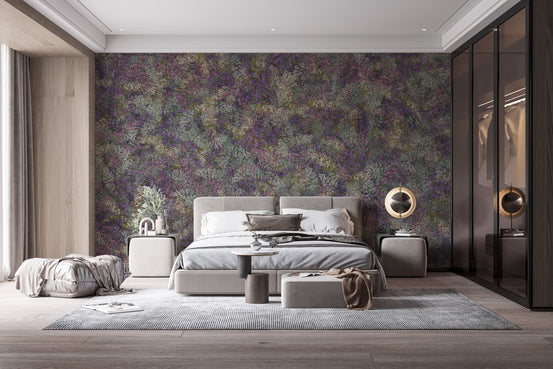 Vibrant floral wallpaper mural design DTLE12
