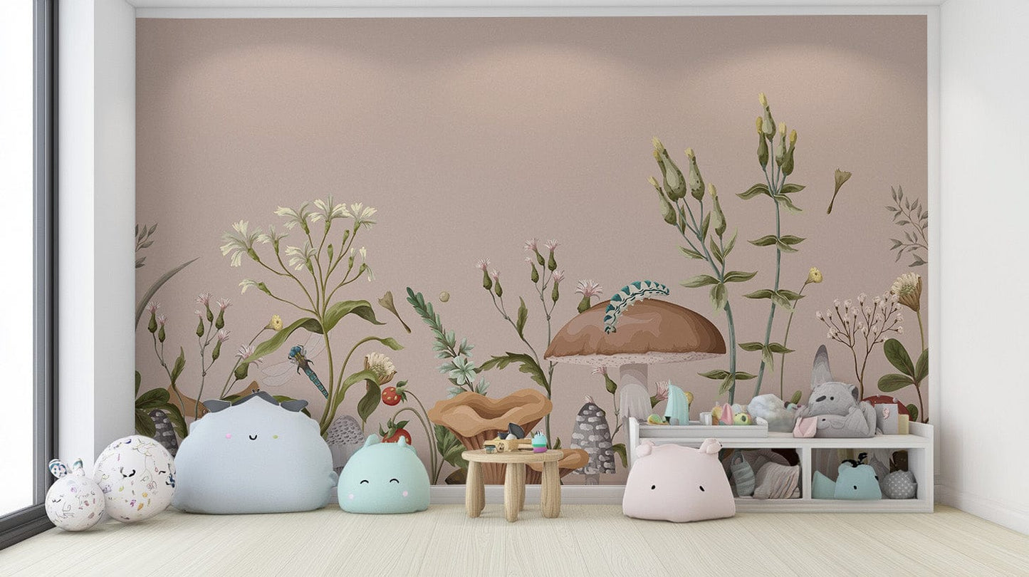 Mushroom Garden Wallpaper Mural C469
