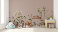 Mushroom Garden Wallpaper Mural - Giffywalls C469
