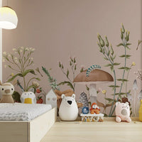 Mushroom Garden Wallpaper Mural adds charm and magic to the kids  C469
