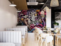 Musical Doodles Art Wallpaper Murals - Giffywalls
