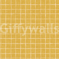 Soft yellow linen texture with hand-drawn grid