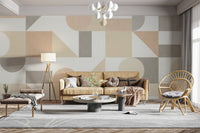 Minimalist abstract pattern wall mural
 B705