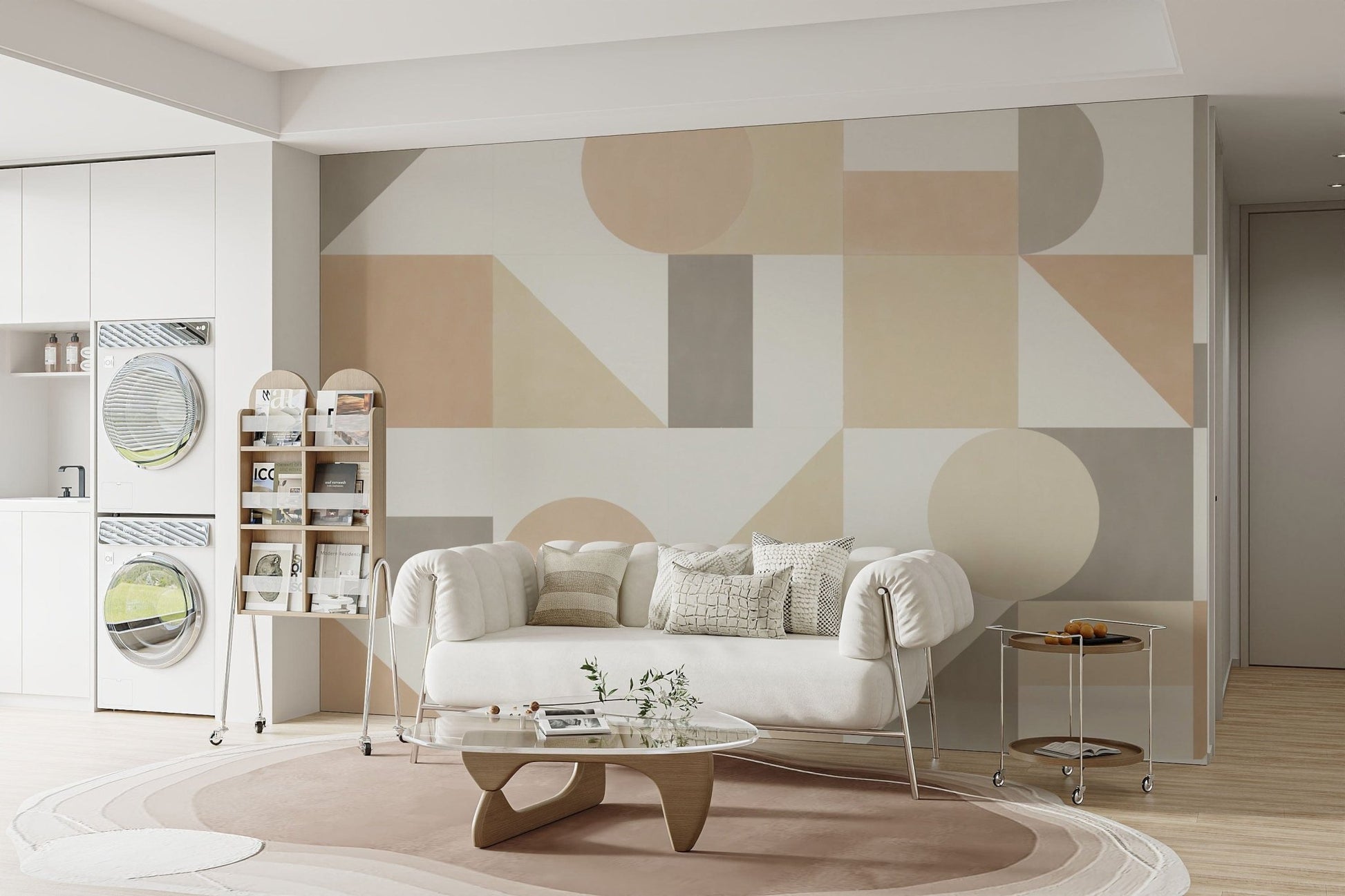 Modern abstract shapes wallpaper decor
 B705