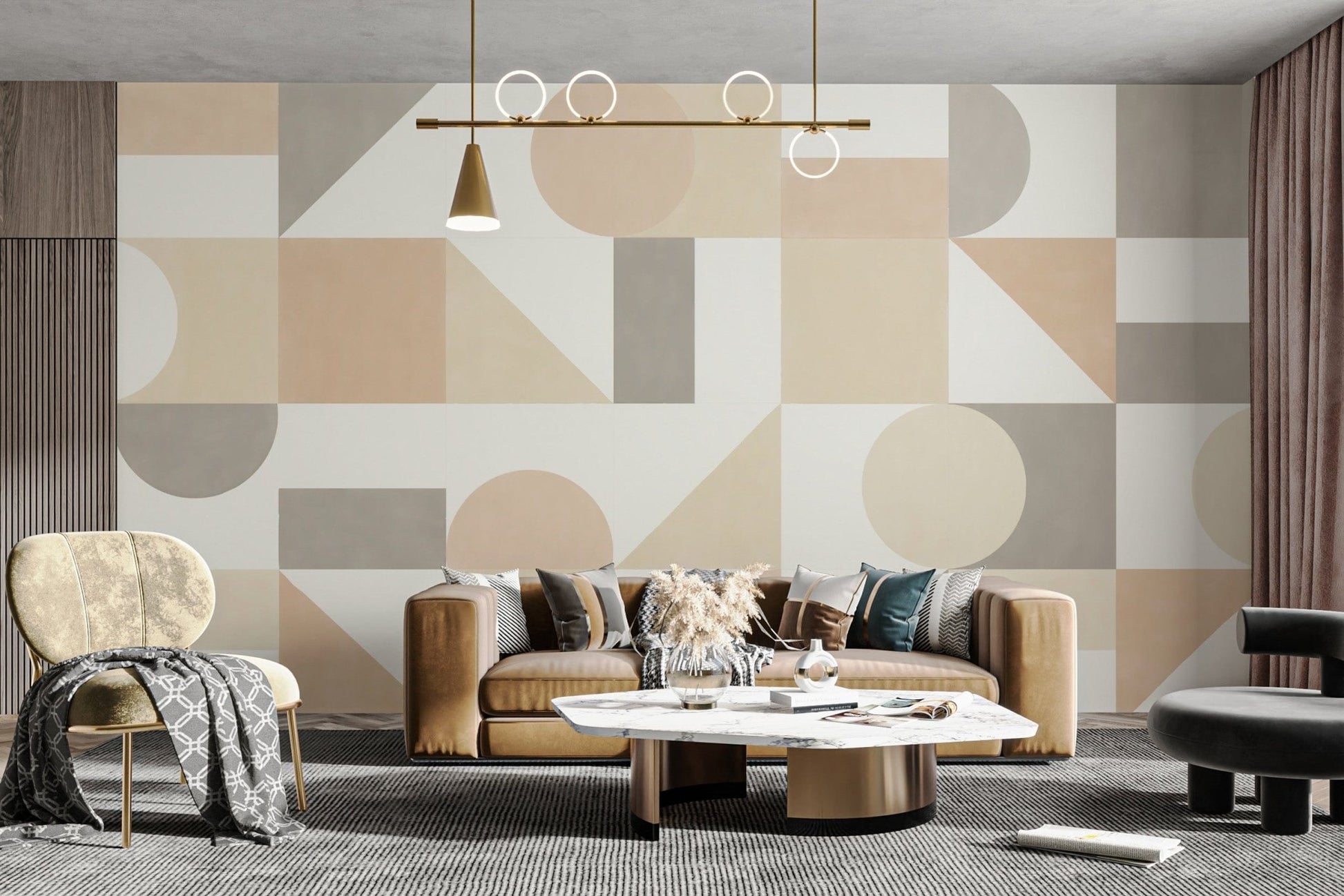 Contemporary geometric wallpaper for walls B705
