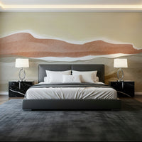 Simple color blocks on Muted Desert Vista Wall Mural for walls.
