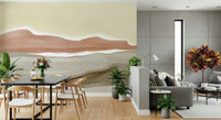 Textured watercolor wash of the Muted Desert Vista Wall Mural print.