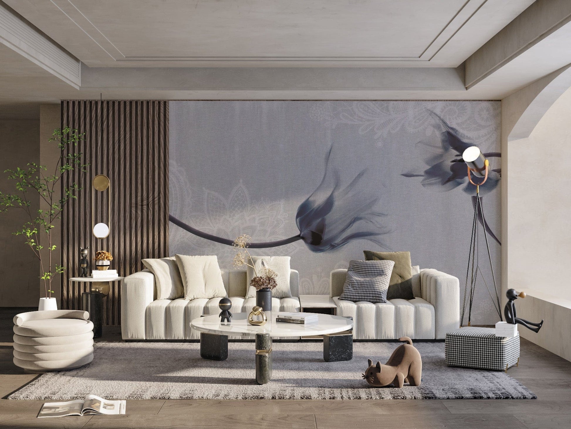 Muted Floral Mist Wallpaper for walls
