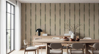 Olive green textured wallpaper with distressed stripe design, GD9614