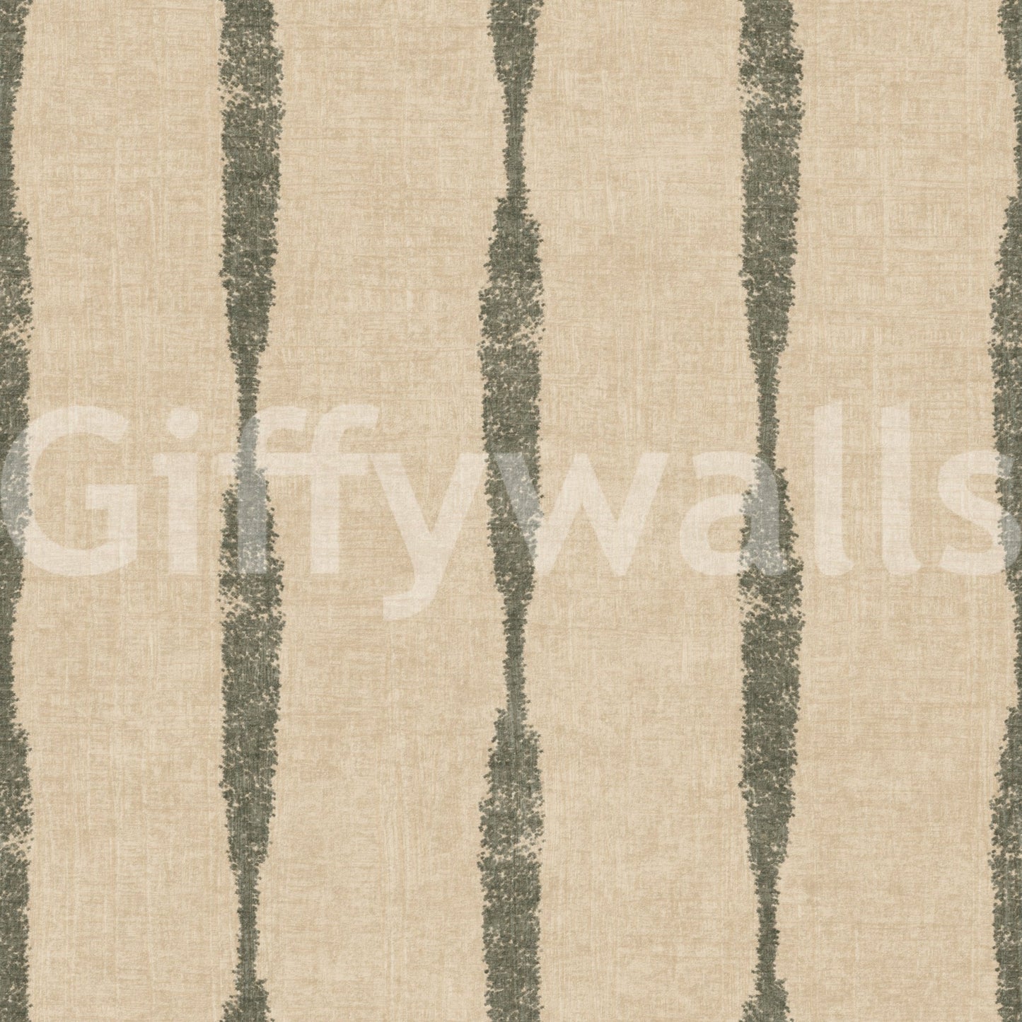 Made-to-measure muted green stripe wallpaper in earthy tones, GD9614