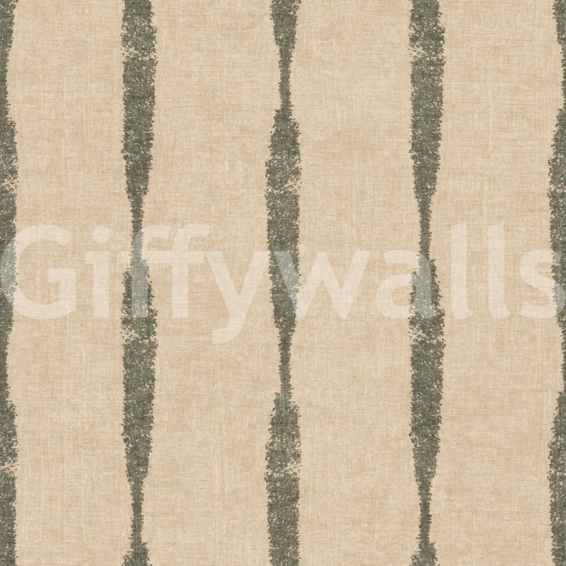 Made-to-measure muted green stripe wallpaper in earthy tones, GD9614
