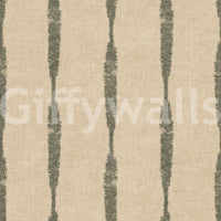 Made-to-measure muted green stripe wallpaper in earthy tones, GD9614