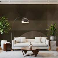 Anchored on the living room, Muted Horizon Geometry wall mural deepens the mood.GD9601