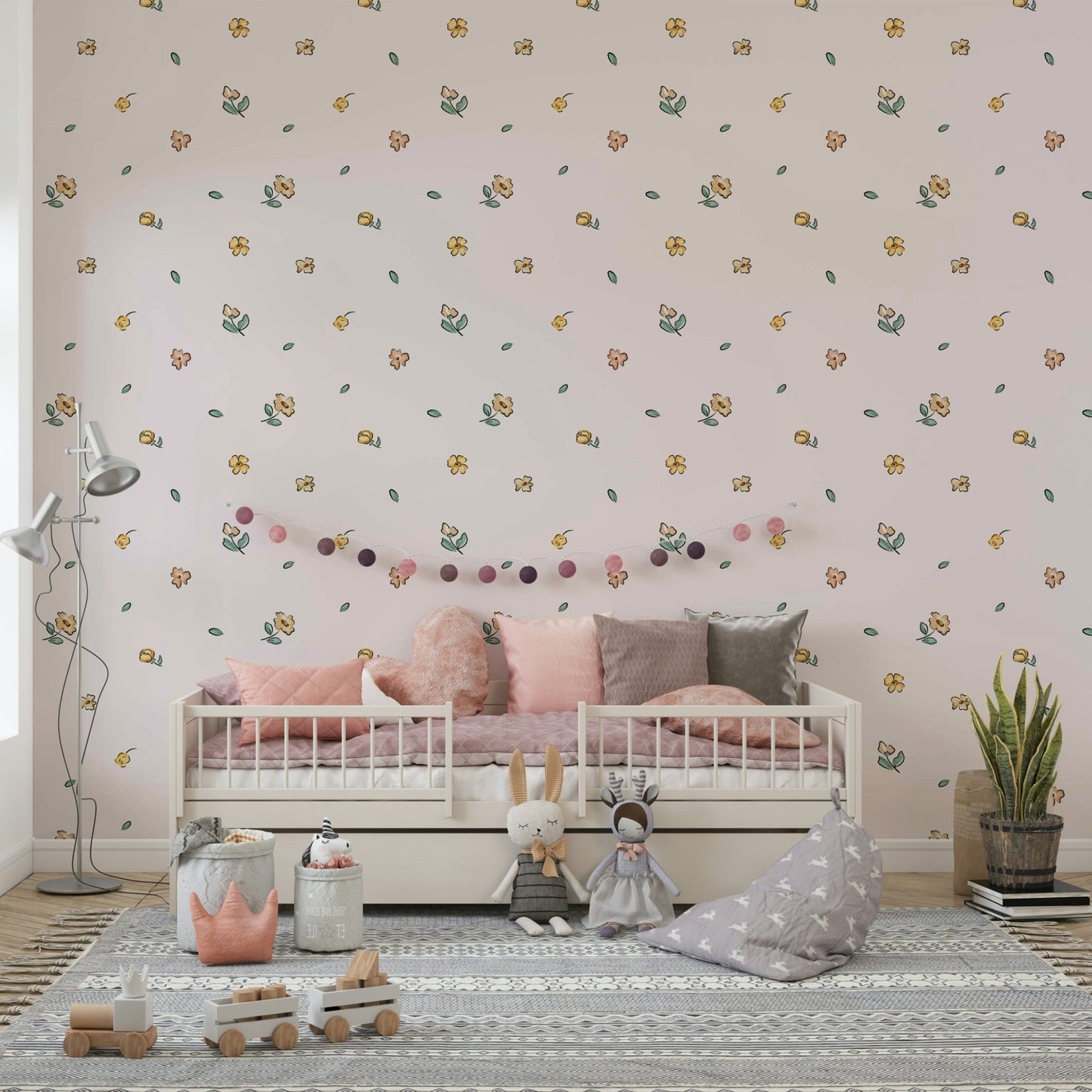 Quiet meadow scene wallpaper for restful spaces, GD913