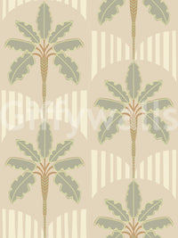 Muted Palms & Arches Wallpaper⁠