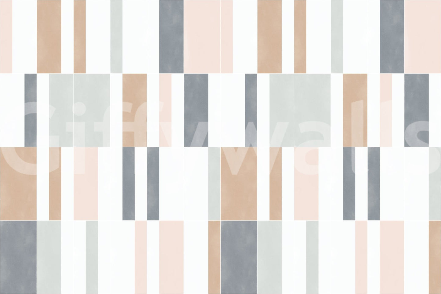 Elegant and sophisticated pastel tiles wall mural.

