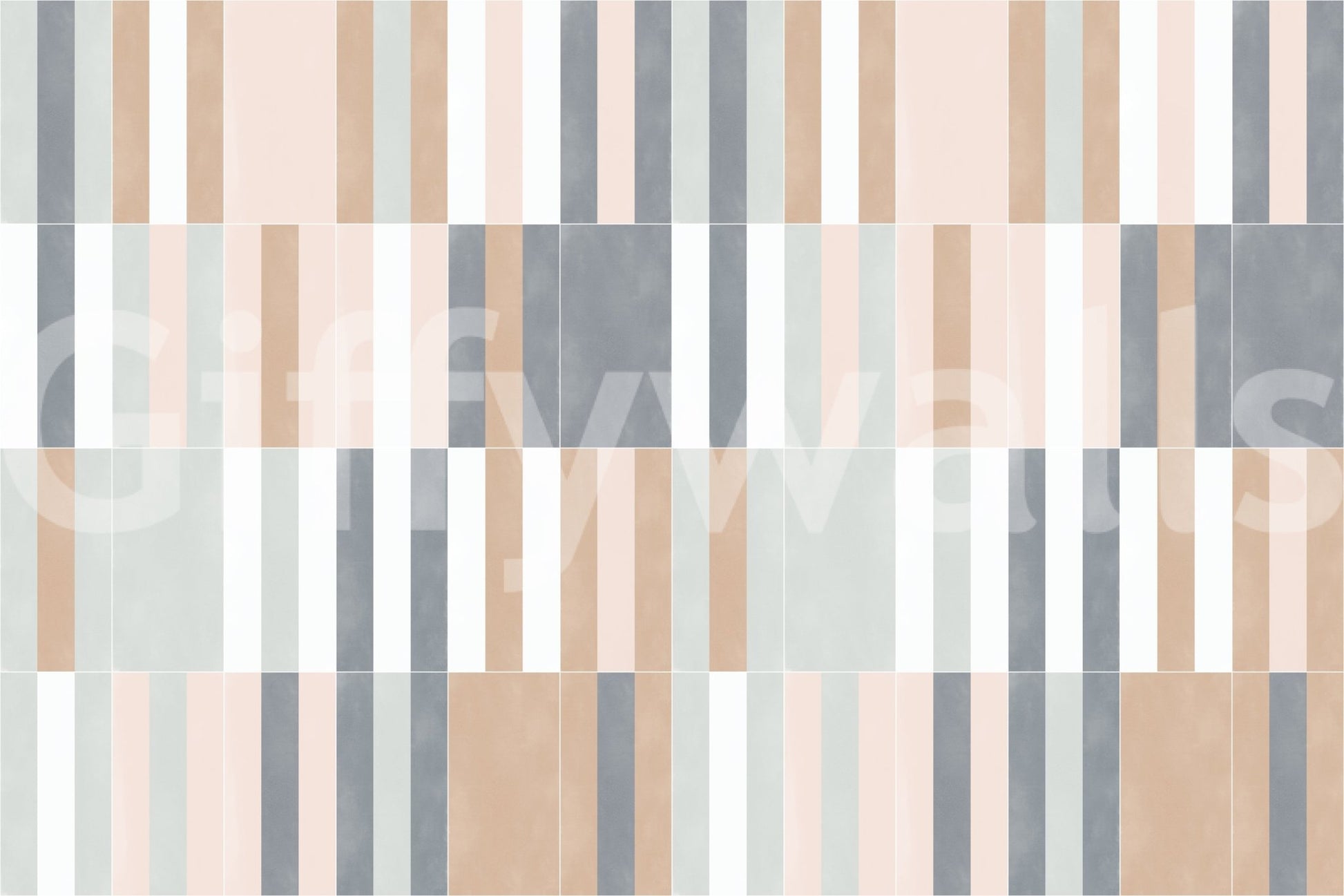 Subdued pastel tile mural creating an inviting ambiance.

