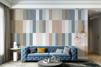 Stylish and minimalist pastel tiles wall mural.

