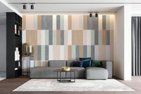 Calm and soothing pastel tile wall mural for interiors.

