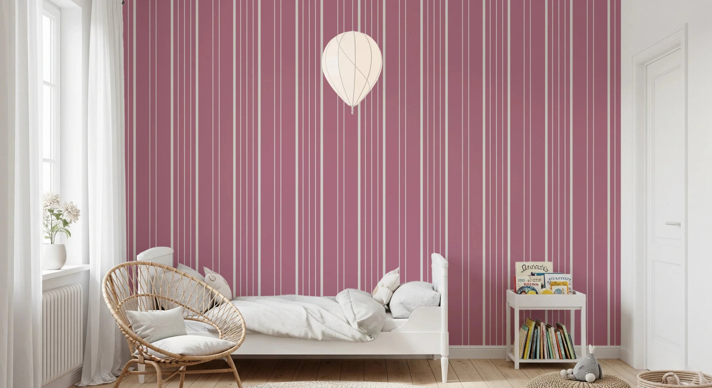 Muted Pink Stripes Wallpaper⁠