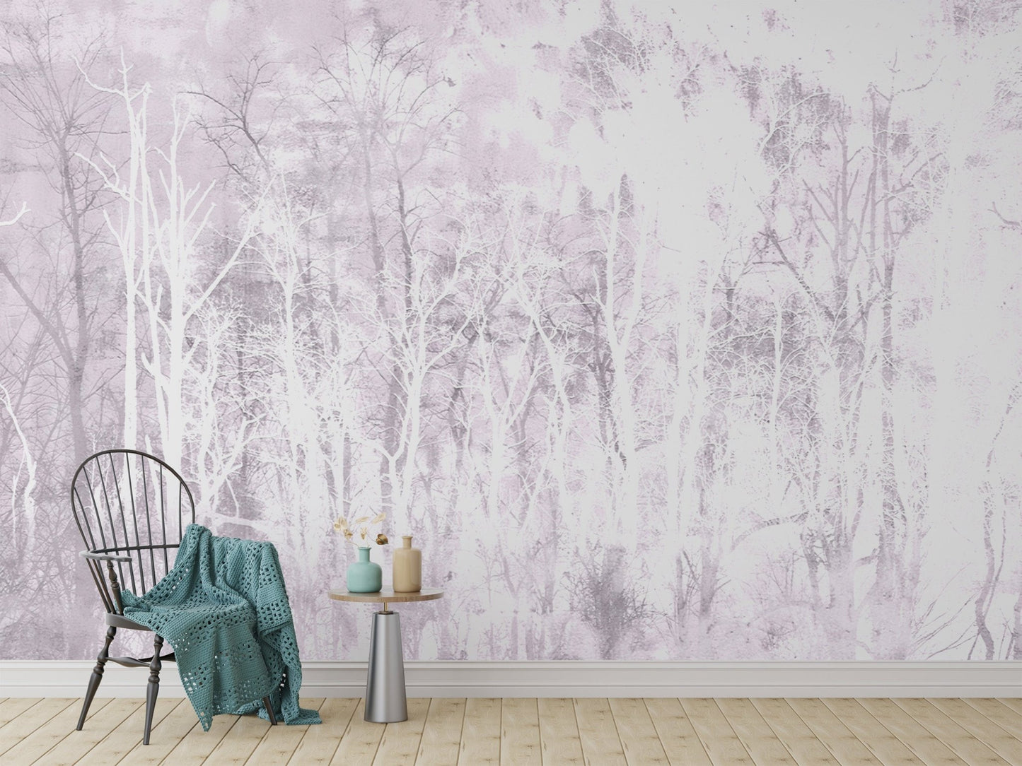 Minimalist Woodland Silhouette Wall Art
