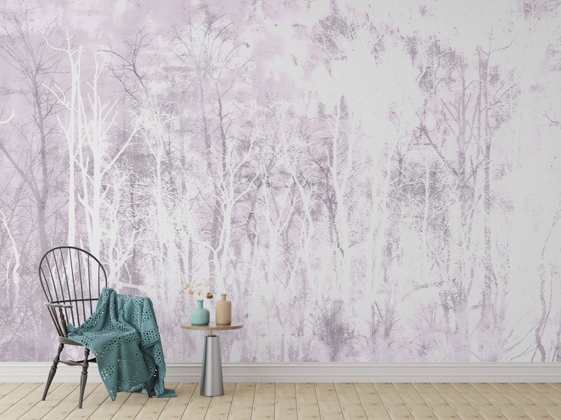 Minimalist Woodland Silhouette Wall Art
