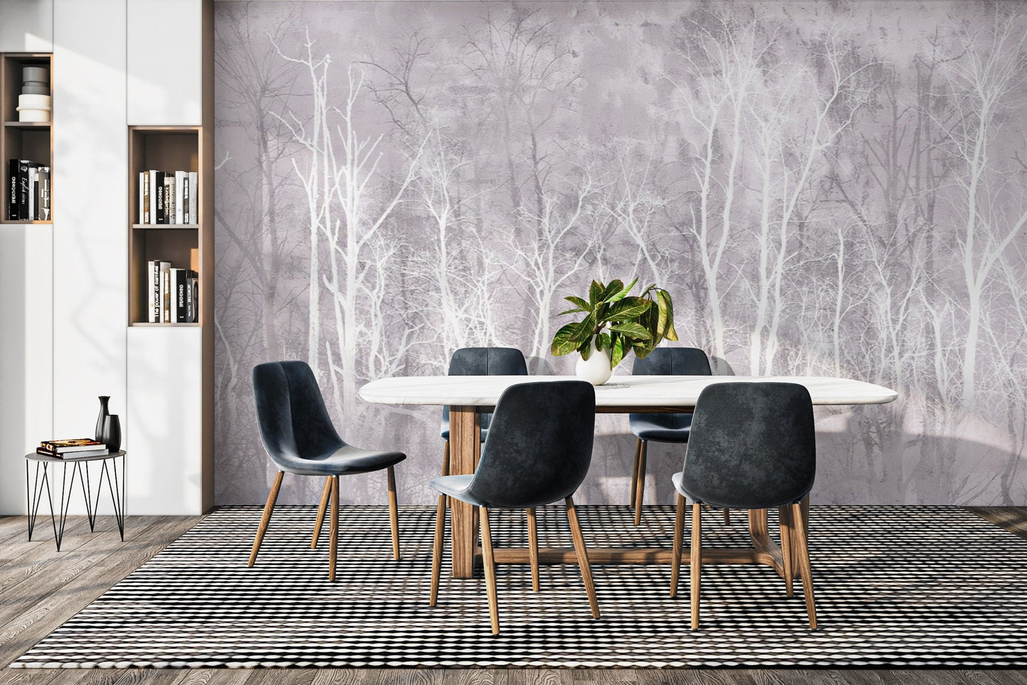 Calming Woodland Silhouette Wall Mural
