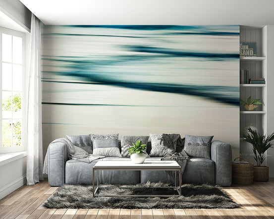 My bleeding heart / Soul of the ocean Wall Mural with streaked blue seascape GD4898
