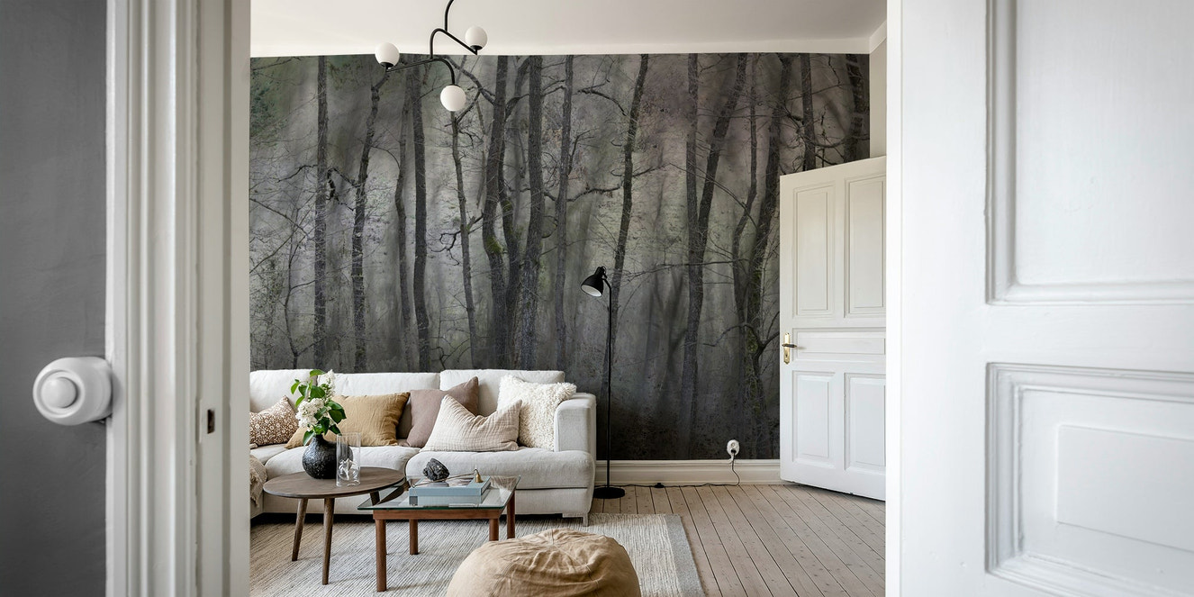 A captivating and serene wall mural.
