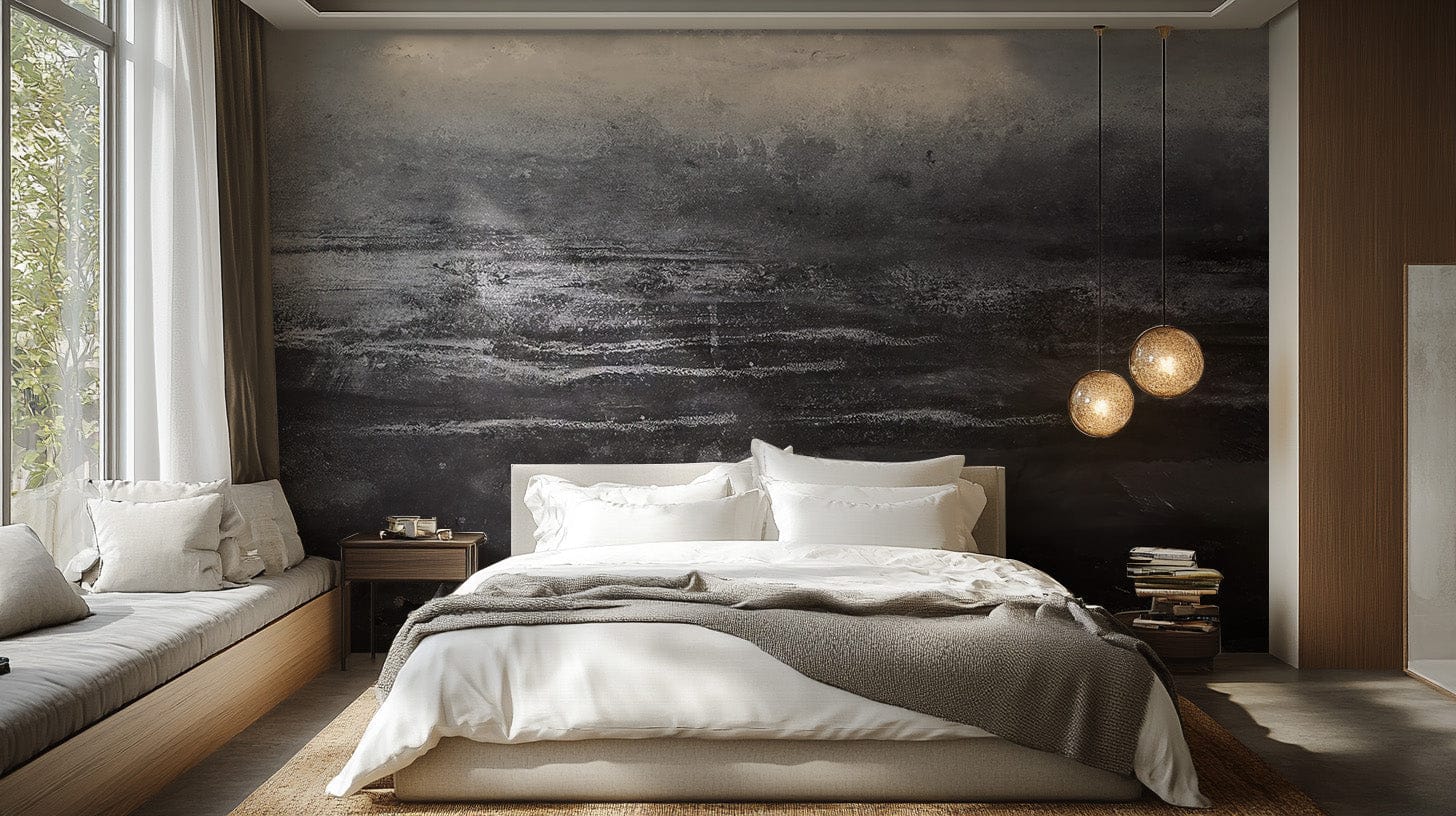 Charcoal gradient mural wallpaper, C315