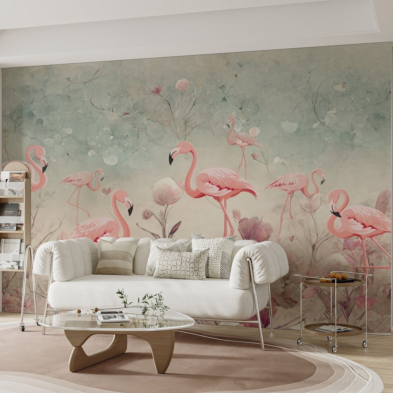 Whimsical Flamingo Paradise Wallpaper C191

