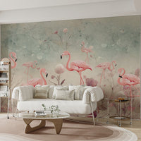 Whimsical Flamingo Paradise Wallpaper C191
