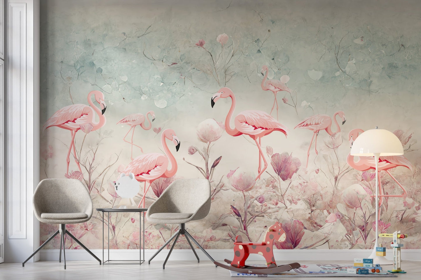 Magical Flamingo Sanctuary Wall Art C191
