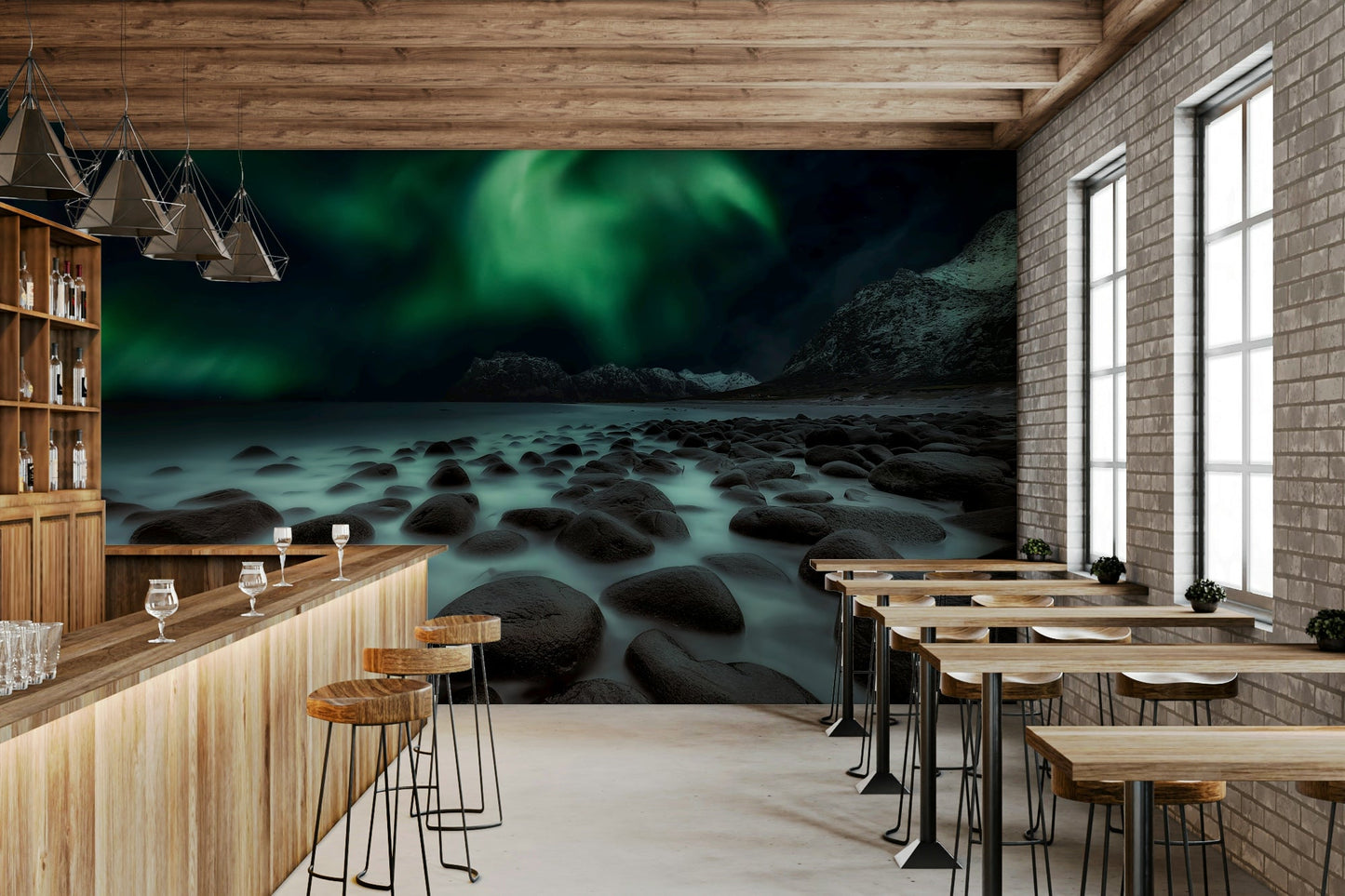 A beautiful modern art wall mural of delicate water.