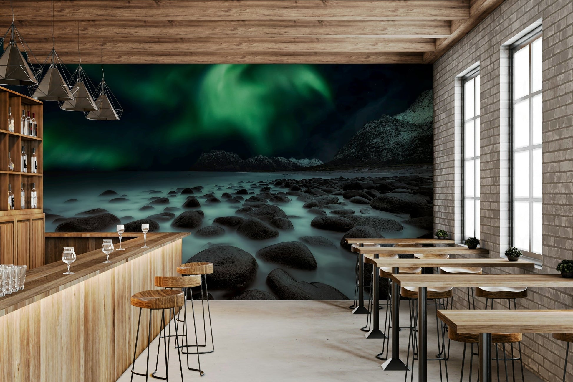 A beautiful modern art wall mural of delicate water.