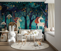 Mystic Unicorns Wall Mural for a sophisticated girl's bedroom