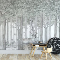 Animal-themed mural for nursery walls, C322