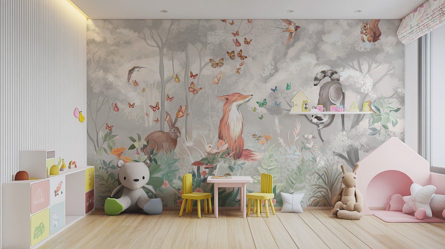Playful Woodland Creatures Wall Art
