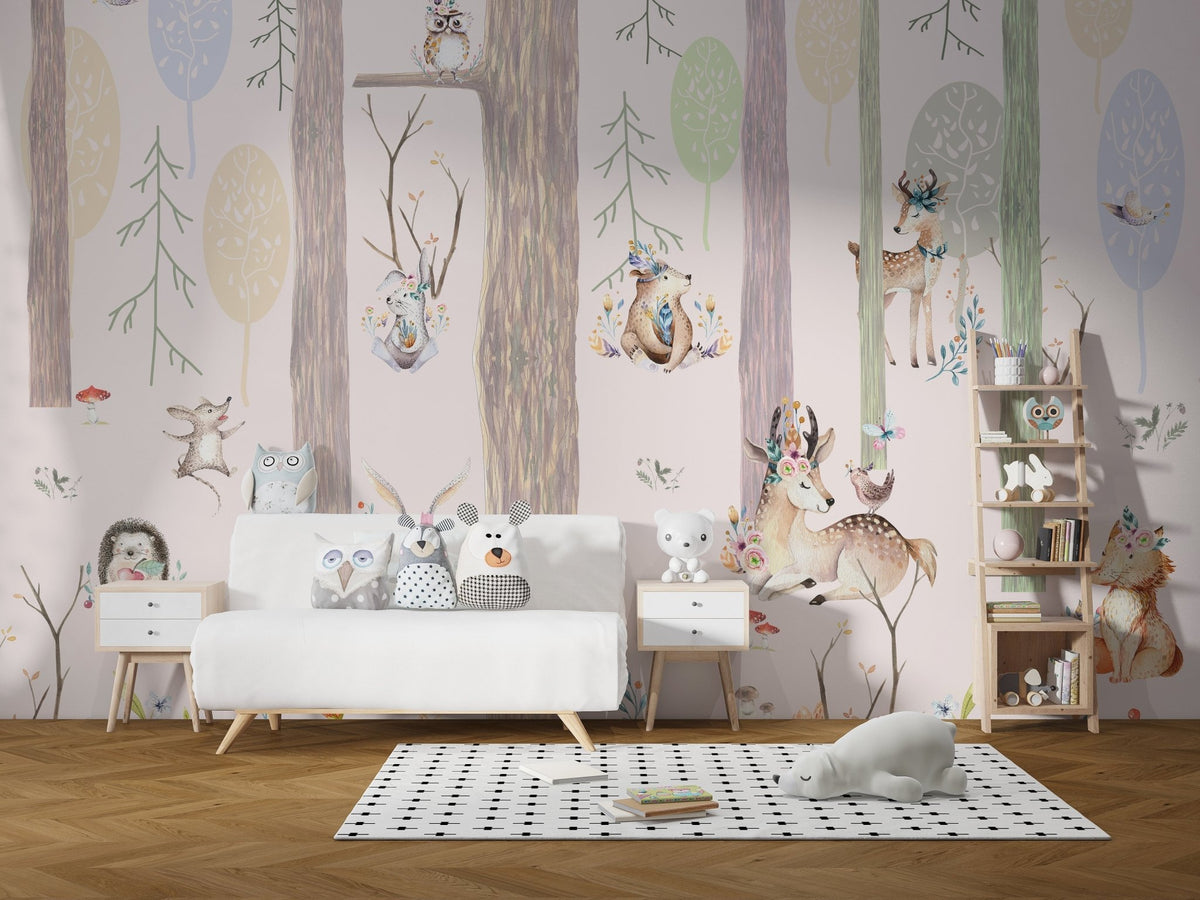 Mystical Forest Wallpaper for Kids Room Decor A621