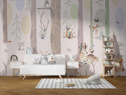 Mystical Forest Wallpaper for Kids Room Decor