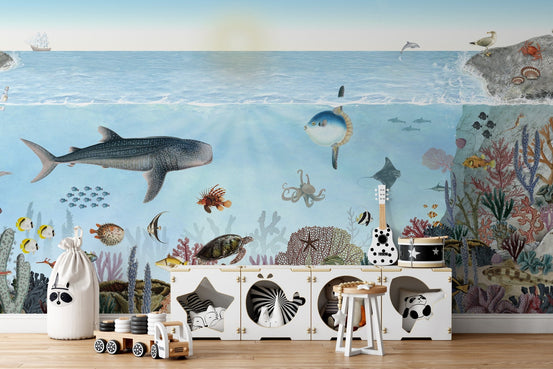 Ocean Lookbook wallpaper with vibrant underwater scene KB39