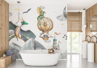 Fantasy dragon wallpaper in soft tones.